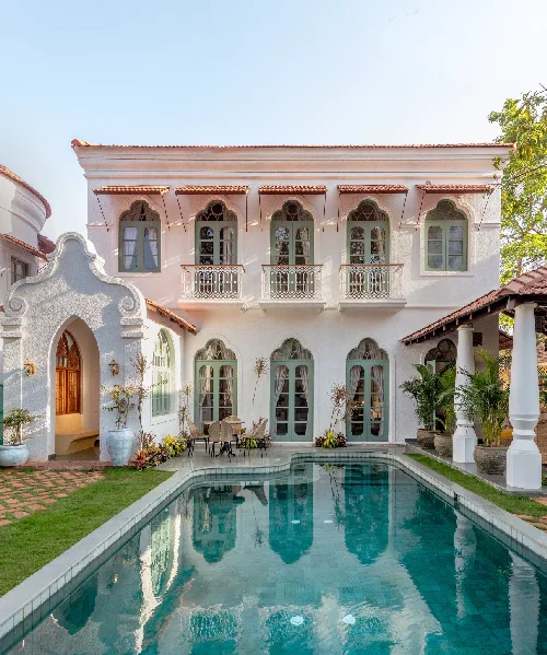 In Goa's buzziest village, a villa finds stillness in the sound of water
