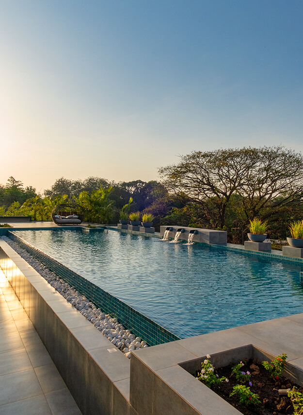 Infinity pool at a 2bhk apartment in Nerul