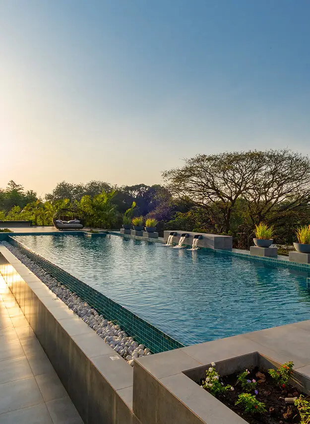 Infinity pool at a 2bhk apartment in Nerul