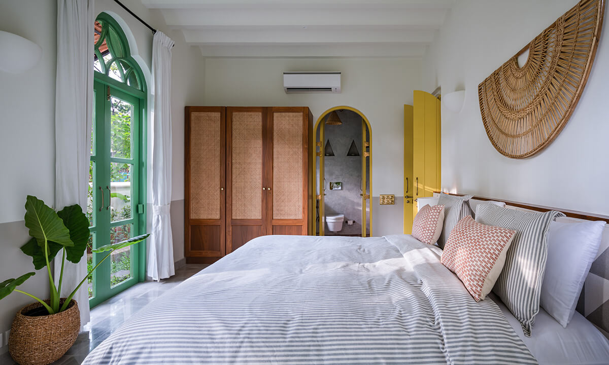 Cosy bedroom at our villa in Assagao