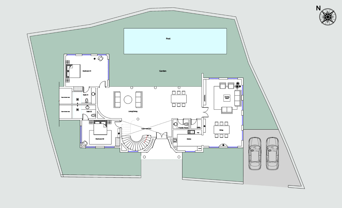 Villa Lluvia Site plan